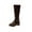 Brown, variant on Willtoo Women's Knee High Boots Low Heel Wide Calf Tall Riding Boots Side Zipper Adjustable Buckle Strap Knight Boot Motorcycle Shoes