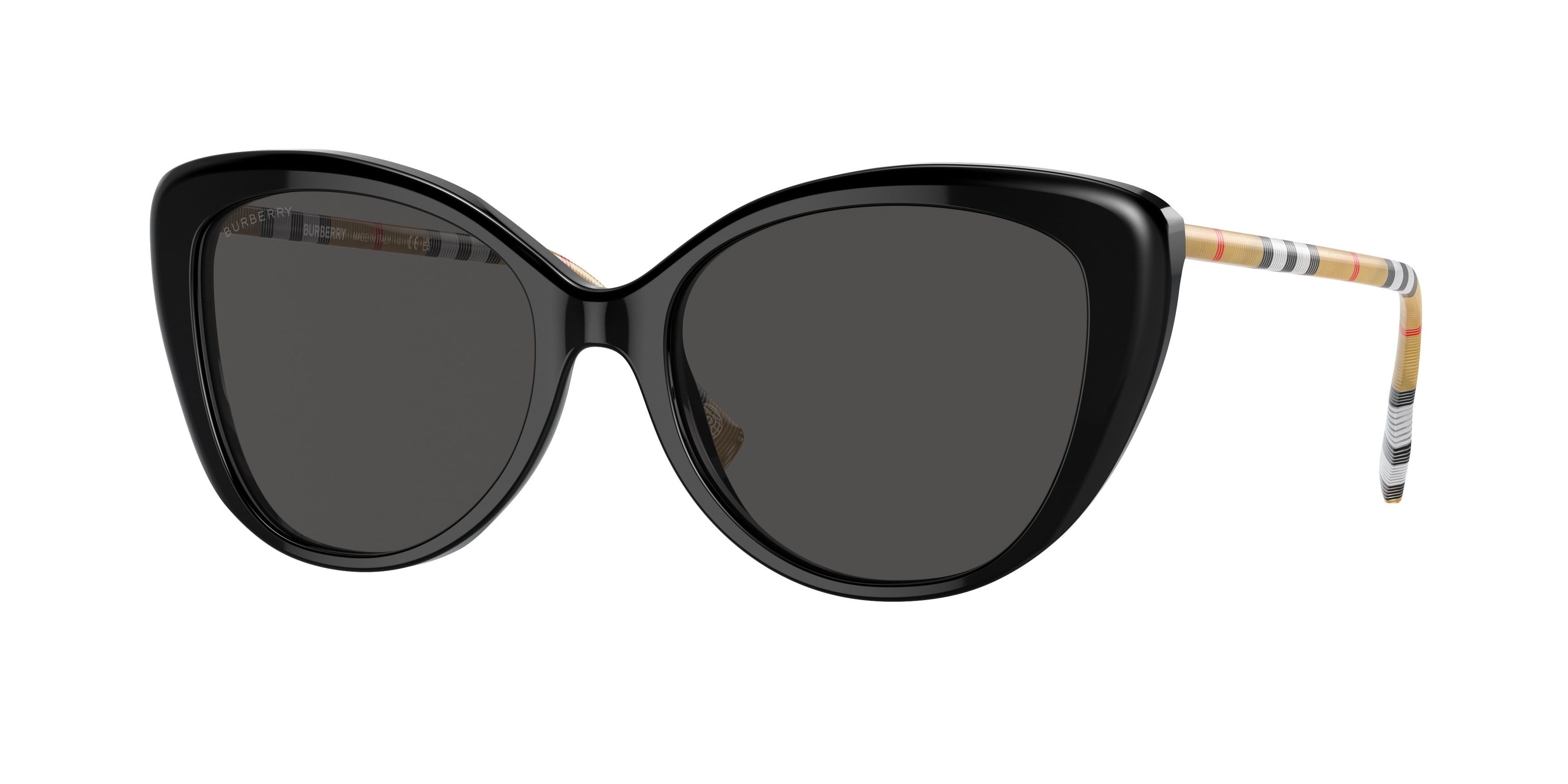 Burberry Black Cat-Eye Women’s Sunglasses with Tan Case Burberry BE4407 M (54 - 17) with Brown lenses and Brown  main image 4