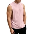 thumbnail image 2 of BRANROY Mens Stretchy Tank Tops for Men - Sleeveless Gym Workout Shirt, Mens Tank Top Cut Open Bodybuilding Vest, Mens Sleeveless Shirts Breathable Elastic for Hot Weather,Pink,L, 2 of 6