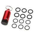 thumbnail image 1 of Aluminum Scuba Diving Tank with 12 O-Rings & Brass - Red, as described, 1 of 9
