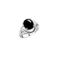thumbnail image 4 of RYLOS Rings for Women 14K White Gold Ring Classic Designer Style Oval 12X10MM Solitaire Gemstone Ring Cabochon Onyx Jewelry for Women Size 6, 4 of 8