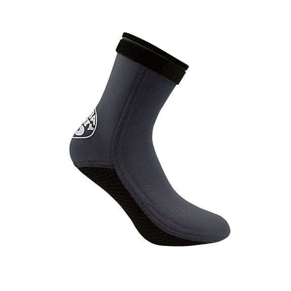 3mm Neoprene Surfing Snorkeling Socks Men Women Beach Diving Swimming Wetsuit Prevent Scratch Warm Snorkeling Spearfishing Sock (Grey) - Size L