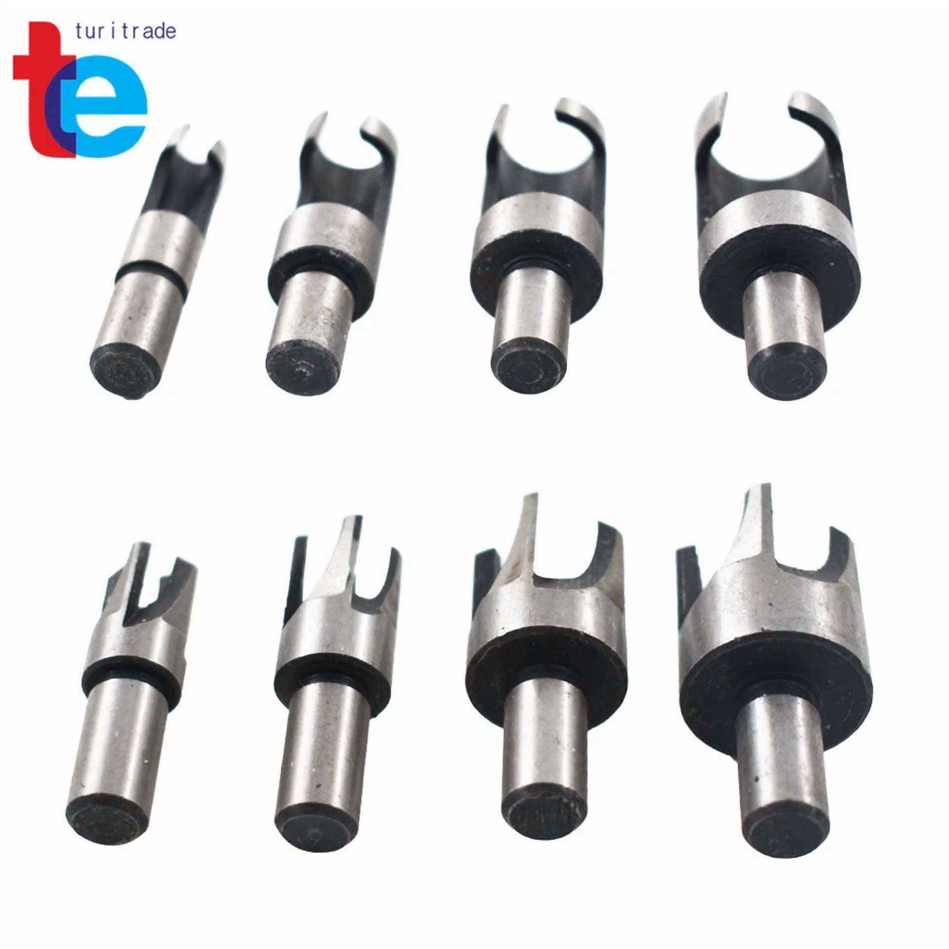ZYLER- Carbon Steel Wood Plug Hole Cutter Dowel Maker Cutting Shank Drill Bit Set 8 Pcs