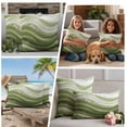 thumbnail image 5 of Green Abstract Waves Outdoor Waterproof Pillow Covers, Gradient Fluid Luxury Oil Painting Decorative Rectangle Throw Pillowcase Sofa Cushion Sham for Patio/Couch/Chair, 20"x12" 2 Pack, 5 of 8