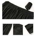 thumbnail image 6 of SNKSDGM Women Solid Ice Silk Capri Pants, Drawstring Elastic Waist Zip Pocket Summer Casual Cropped Trousers Black XXXXXXXL, 6 of 7