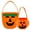 Green+Orange, variant on BadPiggies Halloween Pumpkin Candy Bucket Bags for Kids(2-Pack), Trick or Treat Small Tote Bag Handbag for Kids Costume Party Favors Supplies