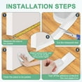 thumbnail image 5 of Uxcell Weather Stripping Door Seal Strip 1 inch Silicone 49 FT Door Draft Stopper Sealing Sticker Tape White, 5 of 7