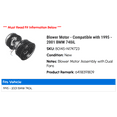thumbnail image 2 of Blower Motor - Compatible with 1995 - 2001 BMW 740iL 1996 1997 1998 1999 2000, 2 of 2