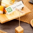 thumbnail image 3 of Natural Bamboo Name Card Holder - Wood Clip - 5" x 1" x 1" - 100 count box, 3 of 3