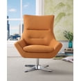 thumbnail image 3 of Accent Chair in Orange Leather Gel, 3 of 5