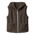thumbnail image 3 of Winter Jacket Women Baeitkot Sleeveless Hooded Fleece Vest with Pockets for Winter Layering Daily Wear Brown M, 3 of 6