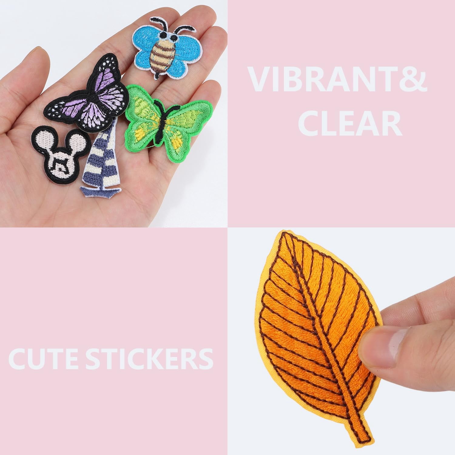 Embroidered Patches 30-Piece Assortment, Sew On And Iron On Applique For Clothing, Jacket, Bag, Jeans And Hat Decor