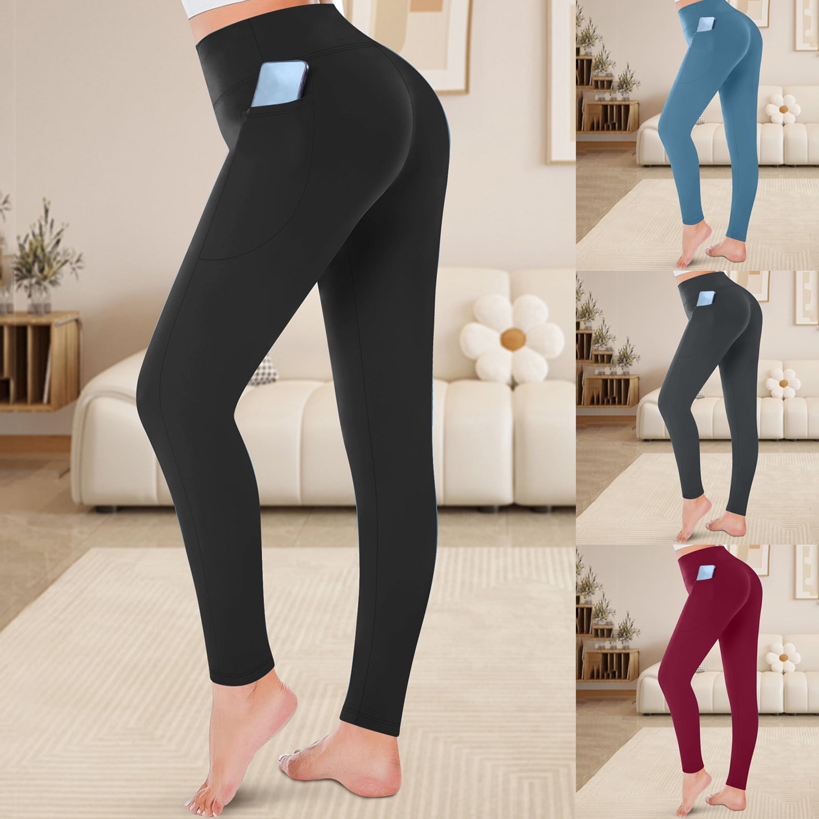 QATAINLAV Butt Scrunch Workout Leggings with Pockets for Women