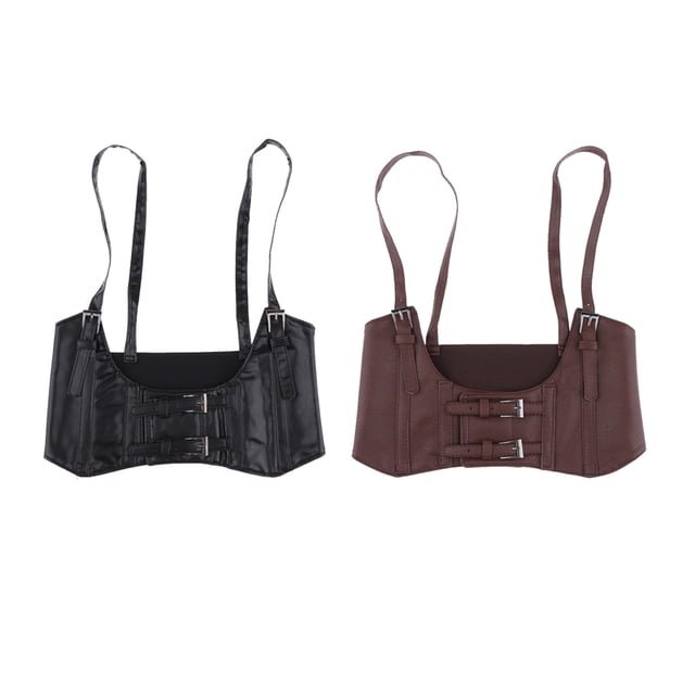 Cinturón de Cintura Ancha de Cuero para Mujer Correas Underbust Waspie Corset Ramillete Zulema Cinturón Cinturón Debajo Del Pecho
