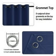 thumbnail image 5 of DWCN Blackout curtains for Bedroom with Tiebacks - Room Darkening Privacy Grommet Top Window Curtains for Living Room, 52 x 63 inch Length,Dark Blue,Set of 2 Panels, 5 of 7