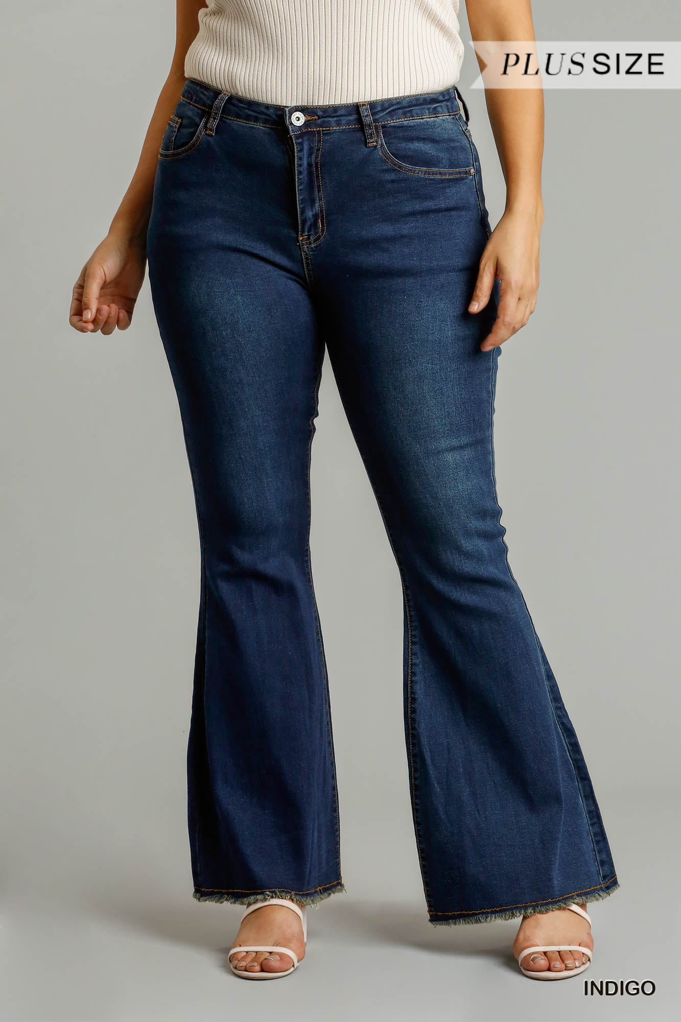 High Rise Stretch Denim Wide Leg Flare Jeans 13 - Walmart.com