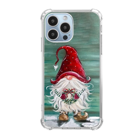 Funda Hagkou de TPU para iPhone 13 Pro Max, diseño de gnomo navideño