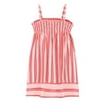 thumbnail image 5 of Fesfesfes Girls Sleeveless Shirts Summer Spaghetti Strap Tunic Tops Striped Ruffled Girls Cute Square Neck Clothes Blouse 3-14 Years Pleated Tank Top(Red#2,13-14 Years), 5 of 5