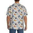 thumbnail image 3 of Fotbe Pirate skulls Print Short Sleeve Button Down Shirts for Men Casual Summer Beach Wrinkle Free Shirt-Large, 3 of 5