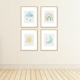 thumbnail image 3 of Big Dot of Happiness Colorful Children's Decor - Unframed Rainbow, Cloud, Sun, and Moon Linen Paper Wall Art - Set of 4 - Artisms - 8 x 10 inches, 3 of 7