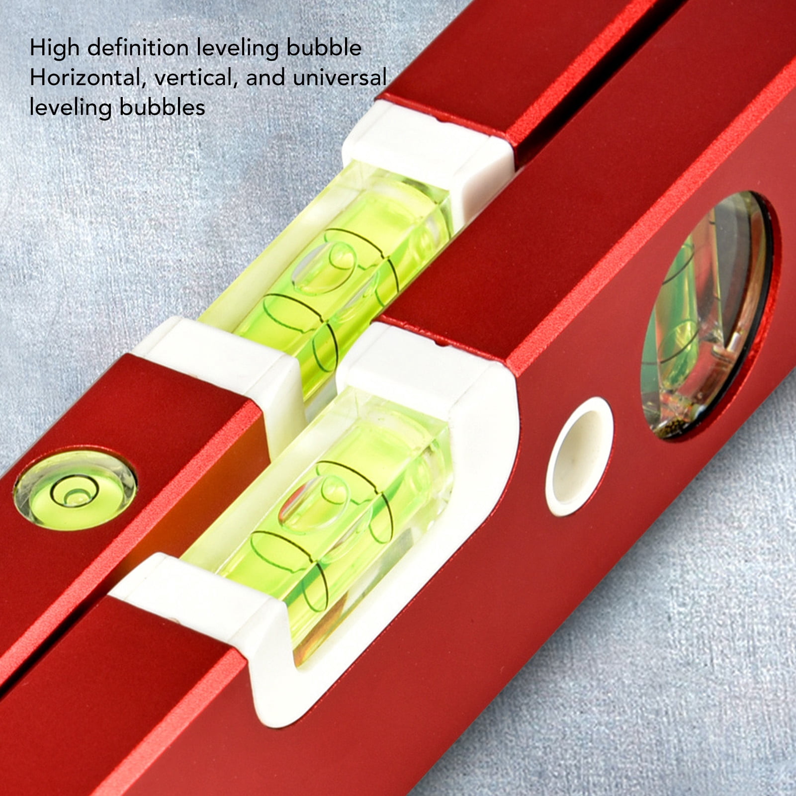 M Buder Foldable Laser Leveler 2 Line Red Beam Aluminum Alloy Magnetic Level Tool with Multifunctional Bubbles for Woodworking, 19.68 inches / 50.00 cm