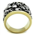 thumbnail image 4 of Anillo Color Oro Para Hombres de Acero Inoxidable Calaveras, 4 of 4