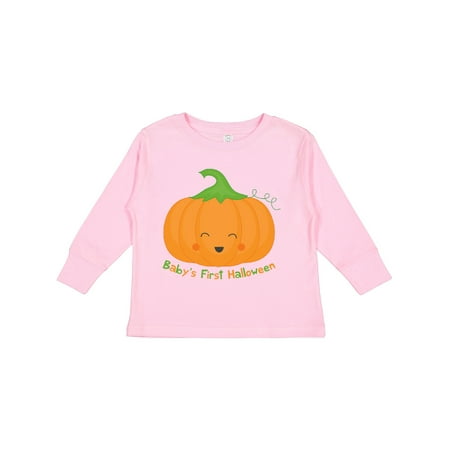 

Inktastic Pumpkin Baby s First Halloween Gift Toddler Boy or Toddler Girl Long Sleeve T-Shirt