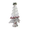 thumbnail image 2 of 22" Retro Christmas White Red and Brown Christmas Tree Decoration, 2 of 2