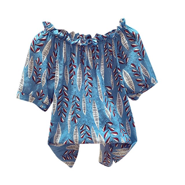 Kcodviy T-Shirts à Manches Courtes Amples Hauts pour Femmes à Manches Courtes Décontractés Épaule Chiffon Imprimé Femme Hauts à Boutons pour Femmes Décontractés Froid Blouse pour Femme