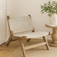 thumbnail image 7 of Loe Accent Chair- Boho Natural Rope Woven- Walnut Brown Angled Wood Frame, 7 of 7