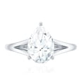thumbnail image 5 of Rosec Jewels Solitaire Moissanite Teardrop Engagement Ring 2 Ct - Split Shank Ring - 7X10 mm - D-VS1 Quality Certified, 925 Sterling Silver, US 3.00, 5 of 9