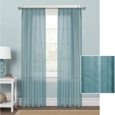 Mainstays Seerer Textured Sheer Window Curtain Panel