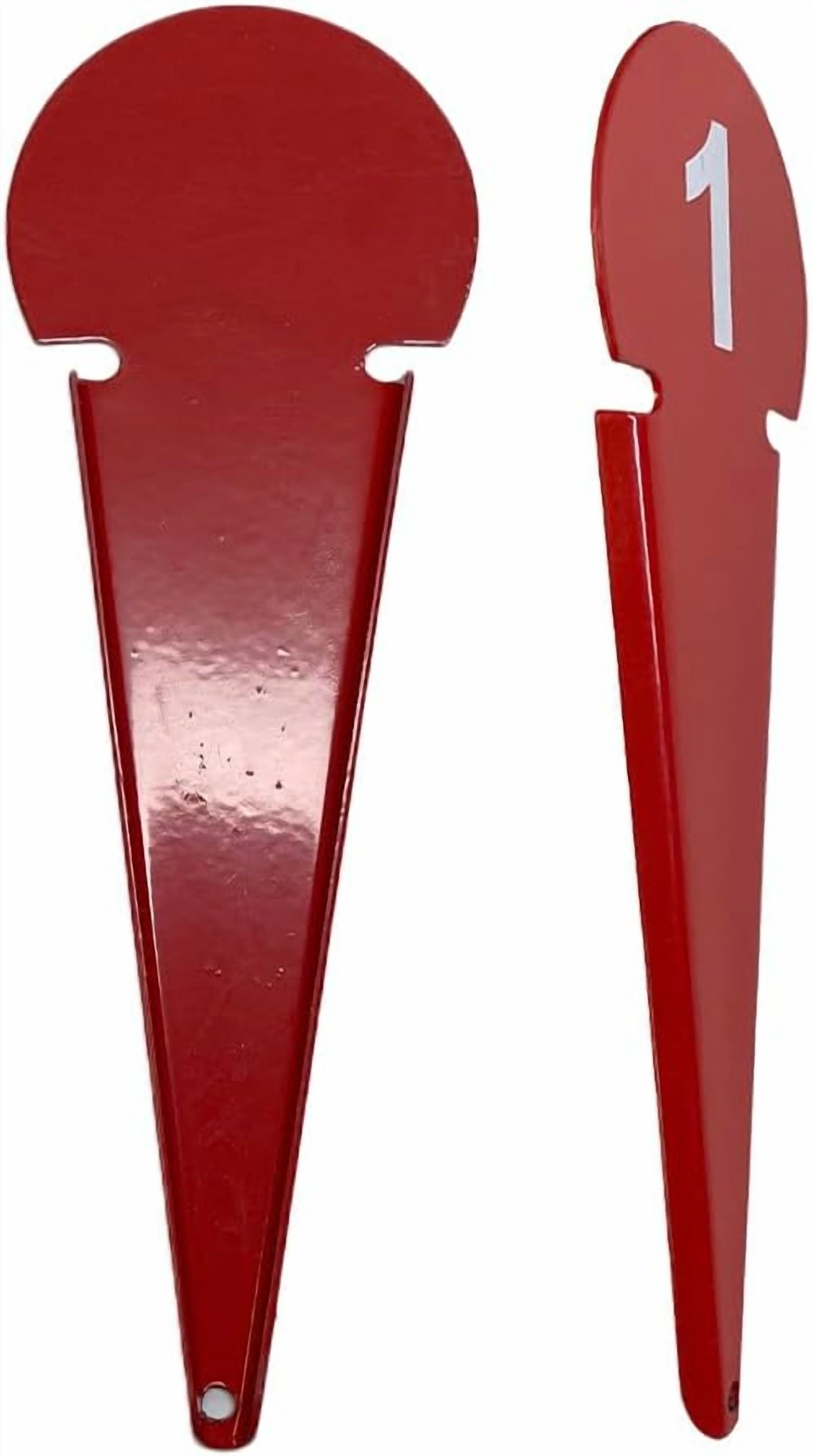 Durable Discus & Shot Put Markers (Set of 10) Essential Track and Field Equipment, Spiked Tips for Secure Placement, High Visibility, Robust Metal Construction for Competitions and Training