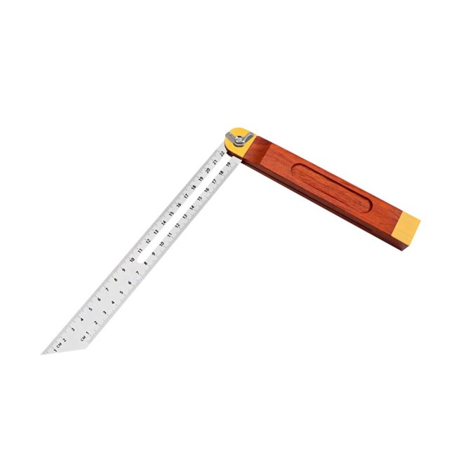 360° Angle Rulers Gauges Tri Square Sliding T-Bevel With Wooden Handle Level Measuring Tool Wooden Marking Gauge Protractor ,Long Lasting