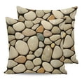 thumbnail image 7 of Outdoor Throw Pillow Cover Modern Cobblestone Texture Art Waterproof Cushion Covers 2 Pack Seamless Brown Pebble Stone Pillow Cases Home Decoration for Patio Garden Couch Sofa, 7 of 7
