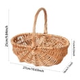 thumbnail image 2 of SIfdSeng Get it Fast Outdoor Woven Flower Pot for Picnic Gardening and Storage Handmade Natural Rattan Planter, 2 of 5