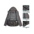 thumbnail image 4 of Little Donkey Andy Women's Waterproof Breathable Hiking Travel Rain Jacket Lightweight Hooded Windbreaker Rain Shell Coat Grey M, 4 of 7