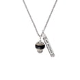thumbnail image 2 of Delight Jewelry Two-tone Black Round Spinner Silvertone Always My Mother Bar Charm Necklace, 23", 2 of 4
