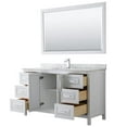 thumbnail image 3 of Wyndham Collection Daria 60" Marble Top Wood Single Bathroom Vanity in White, 3 of 3