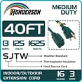 thumbnail image 2 of Cable de extensión para exteriores HONDERSON, 40 pies 16/3 SJTW, verde, 2 of 6