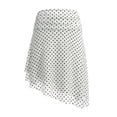 thumbnail image 4 of Arlun Womens Polka Dot Midi Skirt Vintage Asymmetrical Ruffle Hem Sheer Mesh Retro Knee Length Skirts Fashion Going out Summer Breathable Casual Skirt with Double Layer White2 XS, 4 of 4