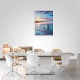 thumbnail image 5 of Coast Nautical Bathroom Decor Wall Art Sunset Boat Pictures Blue Ocean Scenery Wall Decor Sailer Shipping Wall Art Framed Artwork for Bathroom Living Room Bedroom 12"x16", 5 of 7