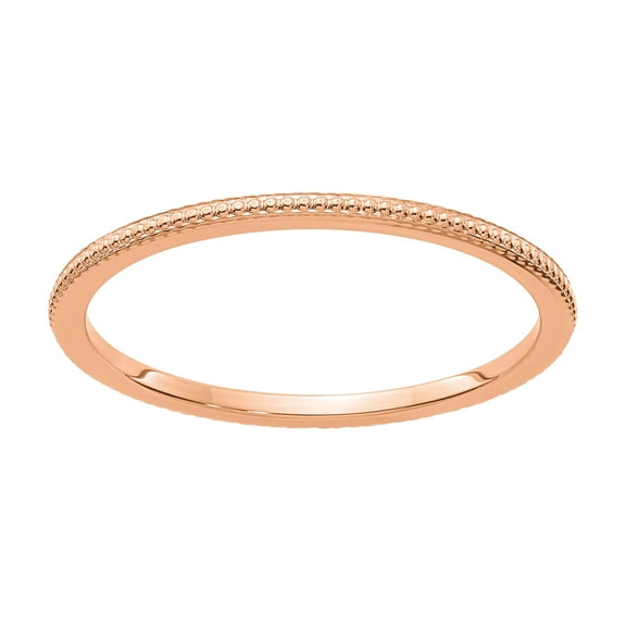 Stackable Expressions 10 Karat Rose Gold 1.2mm Bead Band