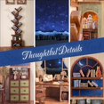 thumbnail image 2 of Kit DIY de rompecabezas de madera Book Nook Isla Delfín Starlight, 2 of 9