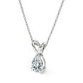 thumbnail image 5 of JeenMata Captivating 1 Carat Teardrop Moissanite Pendant Necklace In 18K White Gold Plating Over Silver, 5 of 5