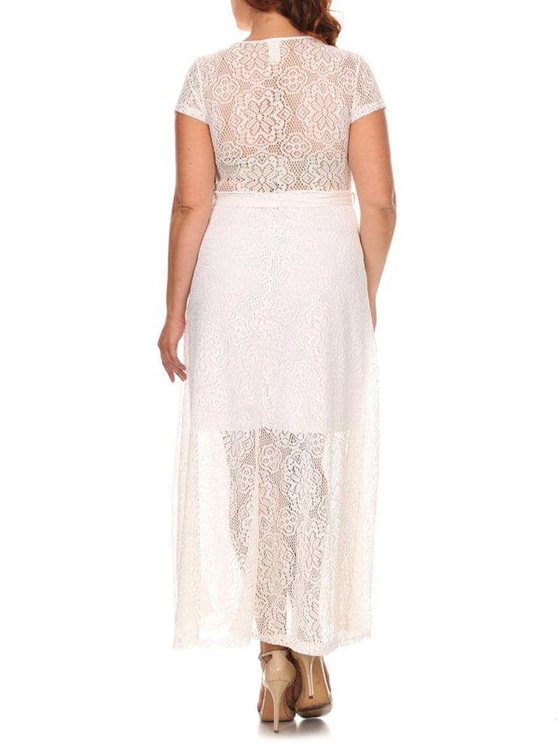 chinese dress ladies ECB Exclusive: Layla Lace Maxi Dress, Taupe Small main image 1