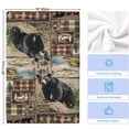 thumbnail image 5 of Vintage Black Bears Microfiber Kitchen Towel, Abstract Country Plaid Fish Retro Soft Absorbent Dish Towels, Quick Drying Washable Dishcloths for Kitchen Cleaning, Drying Dishes, 18x28 Inches, 5 of 9