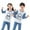 Light Gray, variant on LUOGENLI Kids Boys Soft Pajama Set Cozy Long Sleeve Sleepwear Nightwear 2 Pcs Pj Set Maxi Boysuit Set Trendy Khaki 5-6 Years