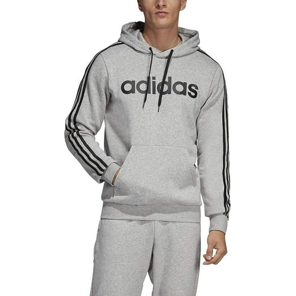 adidas Men's Essentials 3-stripes Pullover Fleece Hooded Sweatshirt - Medium