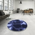 thumbnail image 3 of Ahgly Company Indoor Rectangle Patterned Midnight Blue Area Rugs, 7' x 9', 3 of 6